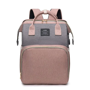 Ultimate Folding Mommy Bag: Portable Crib Bed & Stylish Diaper Backpack for Active Moms
