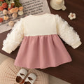 Autumn Collection: Elegant Bow Dress for Baby Girls, Long Sleeved Organza Apparel for Ages 6-24 Months