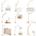 Wooden Baby Rattle Mobile with Crochet Bed Bell for Infants 0-12 Months - Crib Gift and Toy Holder