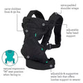 Multifunctional 4-in-1 Baby Carrier: Stretchy Sling Wrap for Newborns to Toddlers, Convertible Kangaroo Bag