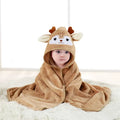 Hooded Cartoon Baby Bath Towel - Soft Swaddle Blanket for Infants, Ideal for Newborn Boys and Girls