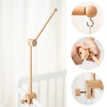Wooden Baby Rattle Mobile with Crochet Bed Bell for Infants 0-12 Months - Crib Gift and Toy Holder