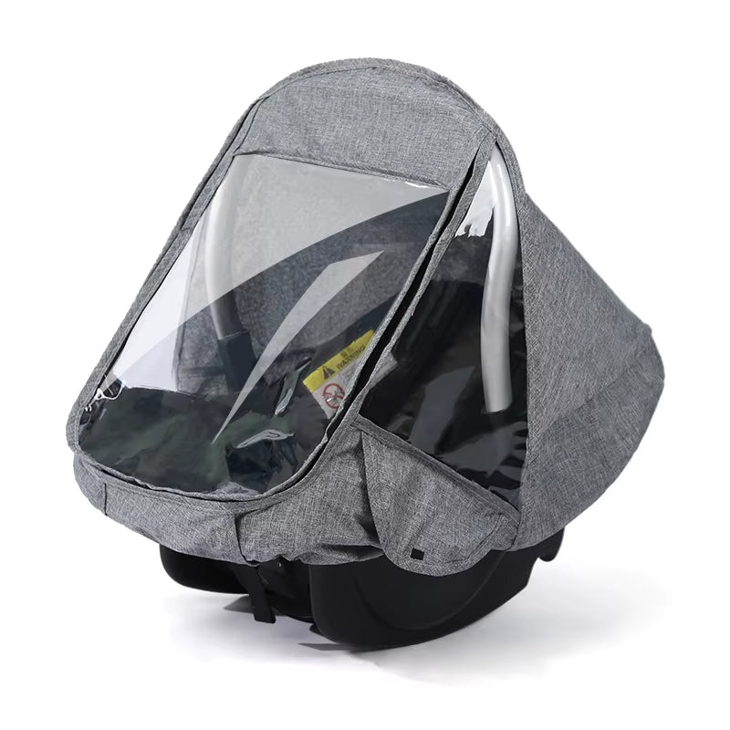 Portable Rain Cover for Baby Carriage and Stroller - Wind and Cold Resistant, Dust Protection for Newborn Car Seats