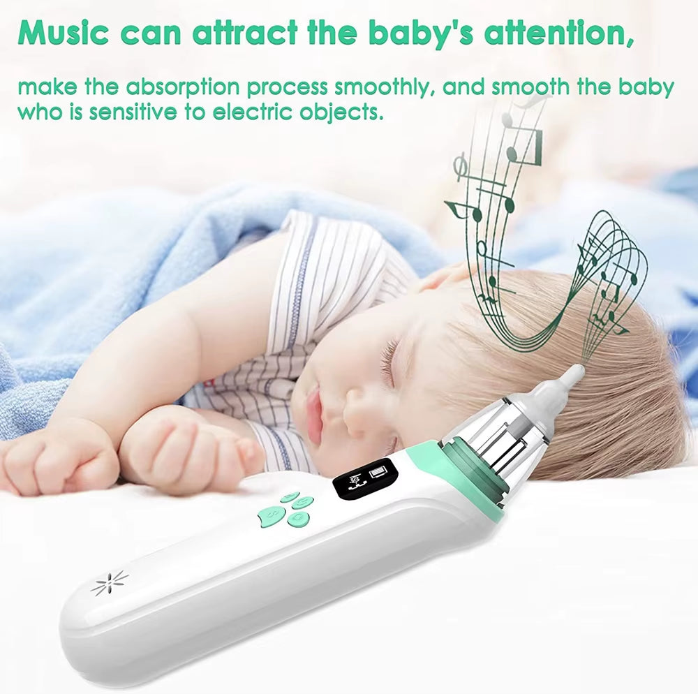 Electric Nasal Aspirator for Infants and Children - USB Rechargeable Nasal Care Device for Efficient Mucus Removal