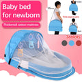 Portable Folding Baby Crib with Net and Awning - Ideal Infant Bed for Camping and Travel