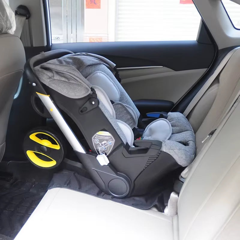 3-in-1 Baby Stroller with Car Seat - Foldable Pram for Newborns