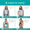 Multifunctional 4-in-1 Baby Carrier: Stretchy Sling Wrap for Newborns to Toddlers, Convertible Kangaroo Bag
