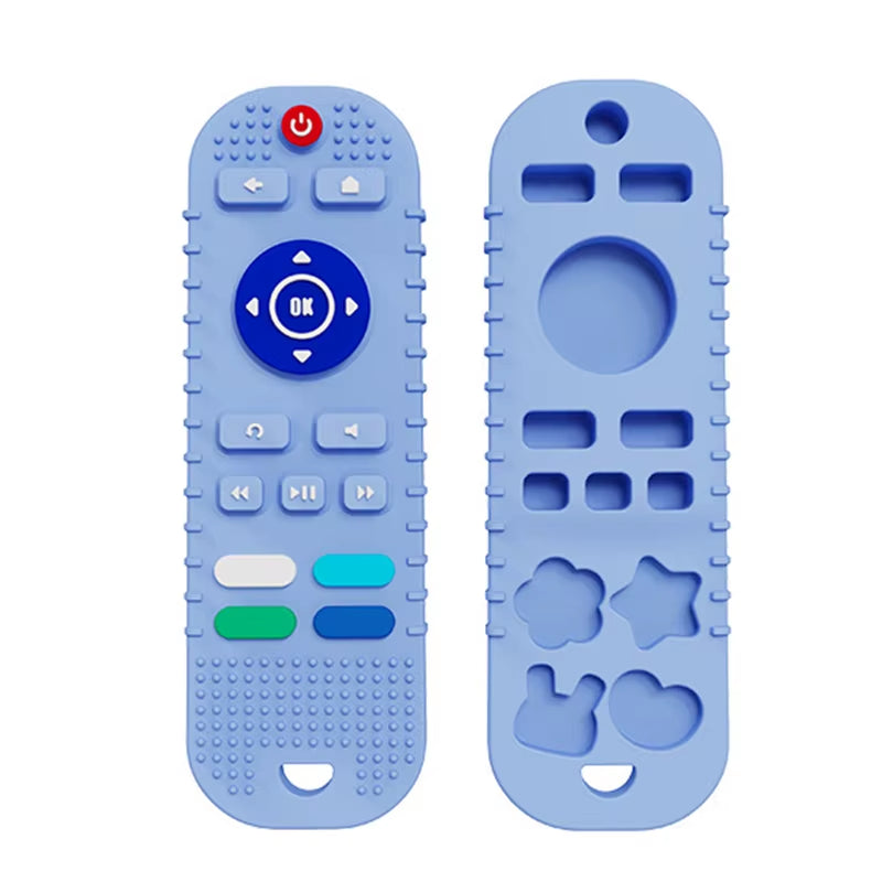 Silicone BPA-Free Baby Teething Toy in TV Remote Control Shape - Soothing Chew Relief for Infants and Toddlers