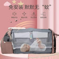 Ultimate Folding Mommy Bag: Portable Crib Bed & Stylish Diaper Backpack for Active Moms