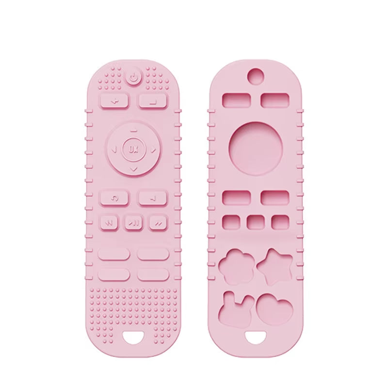 Silicone BPA-Free Baby Teething Toy in TV Remote Control Shape - Soothing Chew Relief for Infants and Toddlers