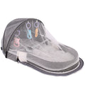 Portable Folding Baby Crib with Net and Awning - Ideal Infant Bed for Camping and Travel