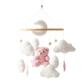Wooden Baby Rattle Mobile with Crochet Bed Bell for Infants 0-12 Months - Crib Gift and Toy Holder