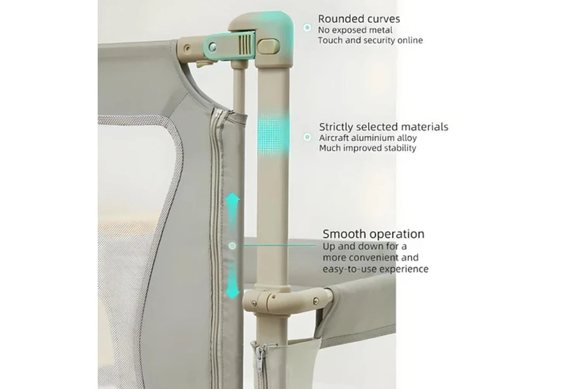 Toddly Nightnest Adjustable Bedside Bed Rail for Babies