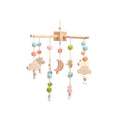 Wooden Baby Rattle Mobile with Crochet Bed Bell for Infants 0-12 Months - Crib Gift and Toy Holder