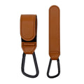 PU Leather Baby Stroller Hook - 360 Degree Rotatable Cart Organizer Accessory (Set of 1 or 2)