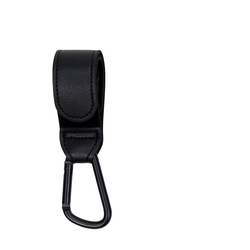 PU Leather Baby Stroller Hook - 360 Degree Rotatable Cart Organizer Accessory (Set of 1 or 2)