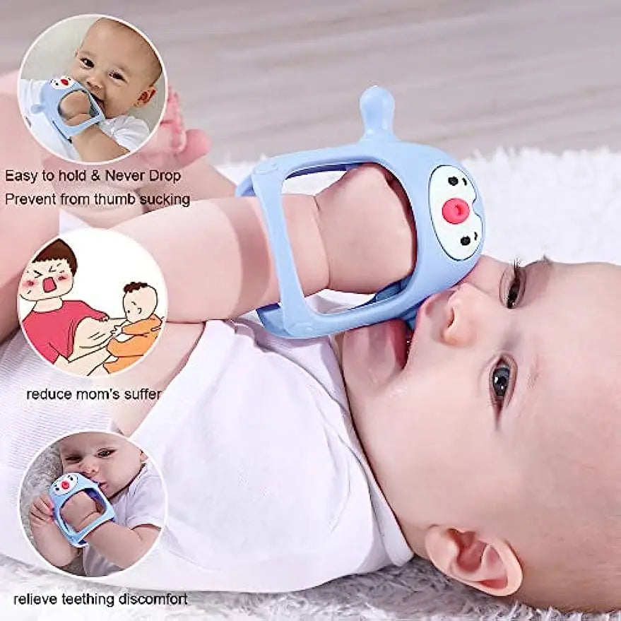 Silicone Teething Toys for Infants - Secure Hand Teether Pacifiers for Breastfeeding Babies, Ideal Teething Solution for Newborns