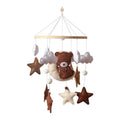 Wooden Baby Rattle Mobile with Crochet Bed Bell for Infants 0-12 Months - Crib Gift and Toy Holder