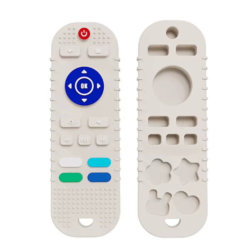 Silicone BPA-Free Baby Teething Toy in TV Remote Control Shape - Soothing Chew Relief for Infants and Toddlers