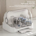 Dustproof Baby Bottle Drying Rack with Removable Drip Tray - Durable Storage Solution for Toddler Bottles