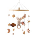 Wooden Baby Rattle Mobile with Crochet Bed Bell for Infants 0-12 Months - Crib Gift and Toy Holder