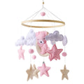 Wooden Baby Rattle Mobile with Crochet Bed Bell for Infants 0-12 Months - Crib Gift and Toy Holder