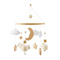 Wooden Baby Rattle Mobile with Crochet Bed Bell for Infants 0-12 Months - Crib Gift and Toy Holder