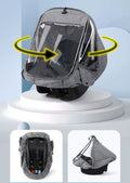 Portable Rain Cover for Baby Carriage and Stroller - Wind and Cold Resistant, Dust Protection for Newborn Car Seats