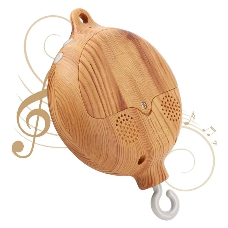 Wooden Baby Rattle Mobile with Crochet Bed Bell for Infants 0-12 Months - Crib Gift and Toy Holder