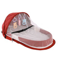Portable Folding Baby Crib with Net and Awning - Ideal Infant Bed for Camping and Travel