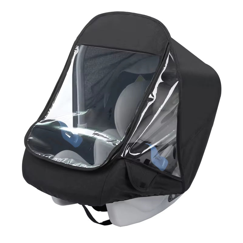 Portable Rain Cover for Baby Carriage and Stroller - Wind and Cold Resistant, Dust Protection for Newborn Car Seats