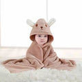 Hooded Cartoon Baby Bath Towel - Soft Swaddle Blanket for Infants, Ideal for Newborn Boys and Girls