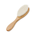 Natural Wooden Baby Hairbrush and Comb Set with Wool Brush - Ideal Infant Head Massager and Bath Brush for Newborns, Perfect Gift for Birth or Baptism Celebrations