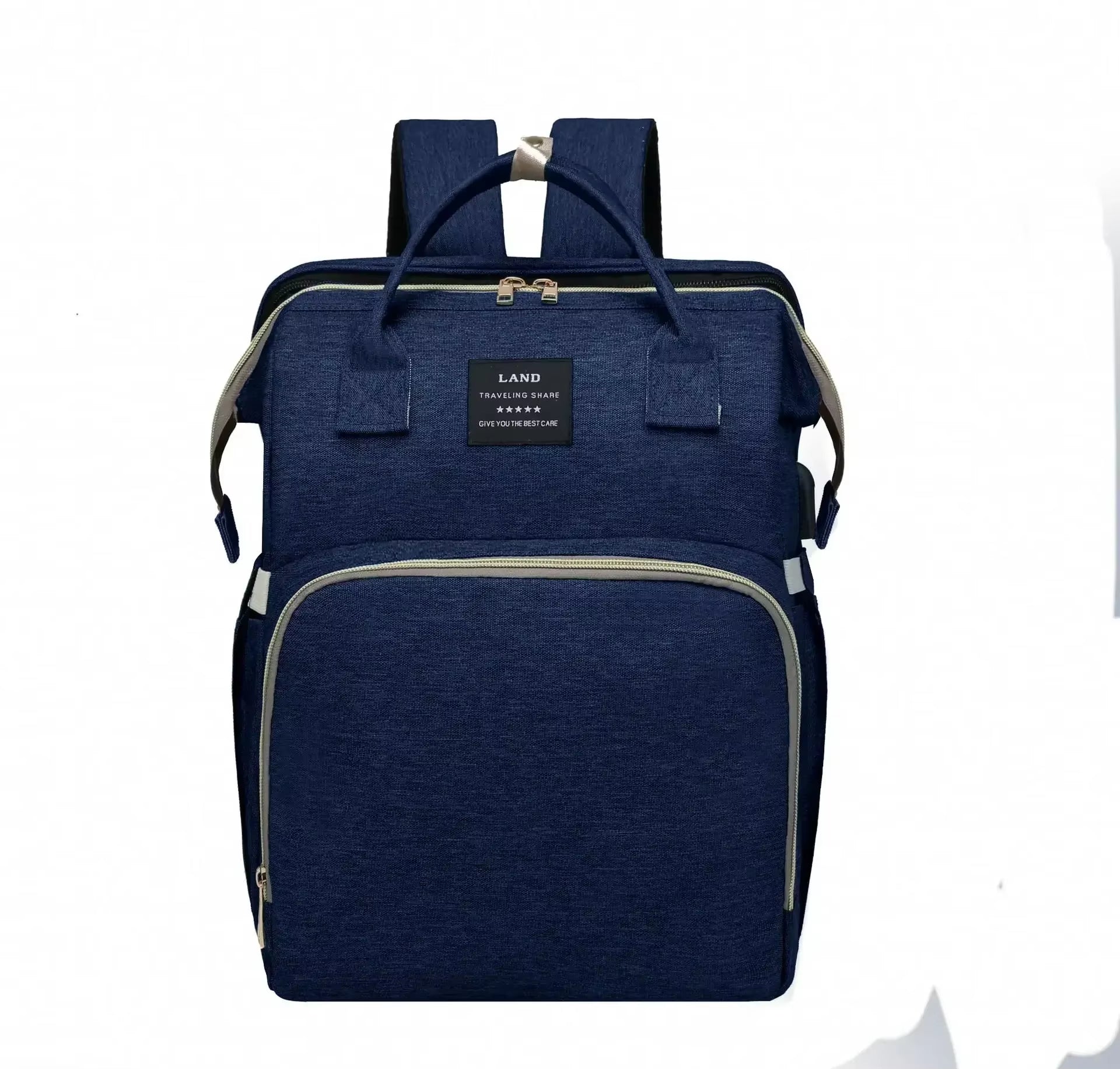 Ultimate Folding Mommy Bag: Portable Crib Bed & Stylish Diaper Backpack for Active Moms