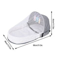 Portable Folding Baby Crib with Net and Awning - Ideal Infant Bed for Camping and Travel