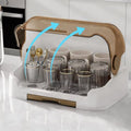 Dustproof Baby Bottle Drying Rack with Removable Drip Tray - Durable Storage Solution for Toddler Bottles