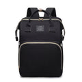 Ultimate Folding Mommy Bag: Portable Crib Bed & Stylish Diaper Backpack for Active Moms