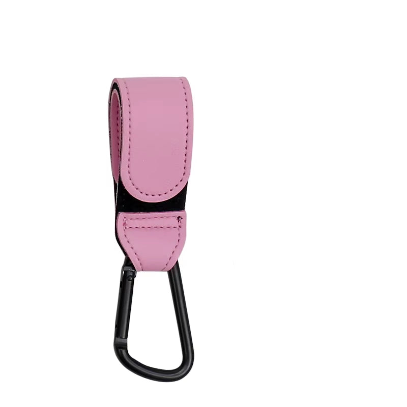 PU Leather Baby Stroller Hook - 360 Degree Rotatable Cart Organizer Accessory (Set of 1 or 2)