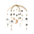 Wooden Baby Rattle Mobile with Crochet Bed Bell for Infants 0-12 Months - Crib Gift and Toy Holder