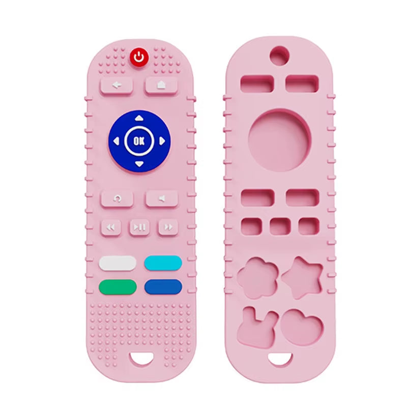 Silicone BPA-Free Baby Teething Toy in TV Remote Control Shape - Soothing Chew Relief for Infants and Toddlers