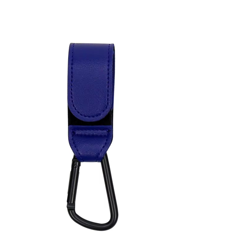 PU Leather Baby Stroller Hook - 360 Degree Rotatable Cart Organizer Accessory (Set of 1 or 2)