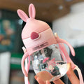 270ml Wide Mouth Feeding Bottle with Handles and Silicone Straw - Leakproof Design for Baby Training
